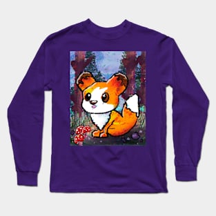 Glitchy Fox Long Sleeve T-Shirt